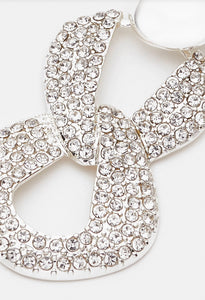 Vaishali - Showstopping Swarovski Crystal Drop Earrings - Set in 18k white gold vermeil