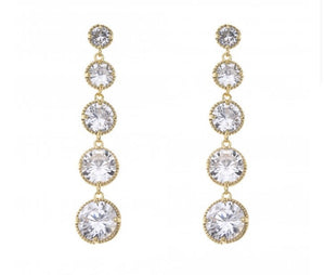 Cara -Sparkling Crystal Drop Earrings