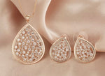 Load image into Gallery viewer, Shivani - 18k Gold Plated Sparkling Crystal Teardrop Earrings

