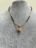 Load image into Gallery viewer, Shalini - Stunning Mangalsutra Fusion White Crystal Solitaire Ball Necklace
