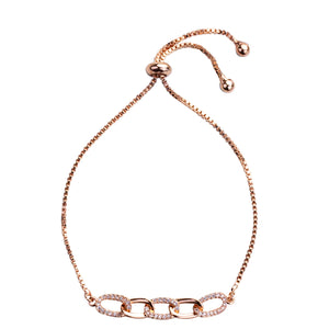 Ashling - Stunning 18k Rose Gold Vermeil Swarovski Expander Bracelet