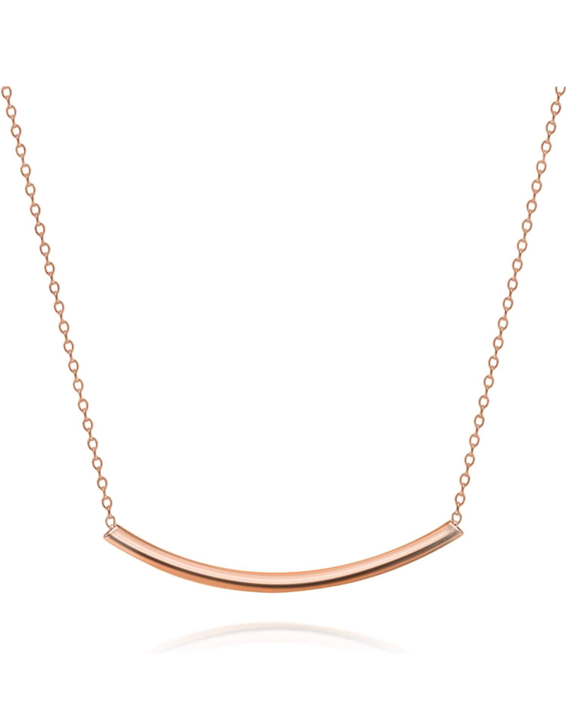Samantha - 18k Rose Gold Vermeil Dainty Curve Necklace