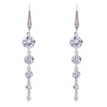 Load image into Gallery viewer, Gemma - Stunning 18k White Gold Vermeil &amp; Crystal Chandelier Earrings

