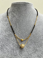 Load image into Gallery viewer, Shalini - Stunning Mangalsutra Fusion White Crystal Solitaire Ball Necklace
